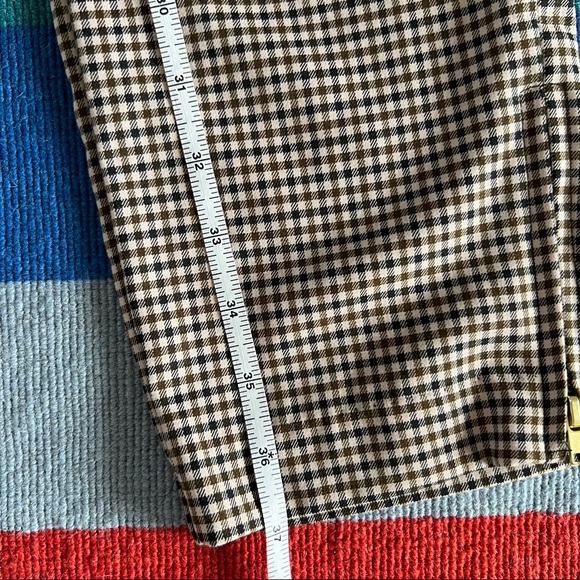 Cute H&M Print Pants • Size 10 • EUC • brown, black, cream tiny plaid print - Picture 5 of 6